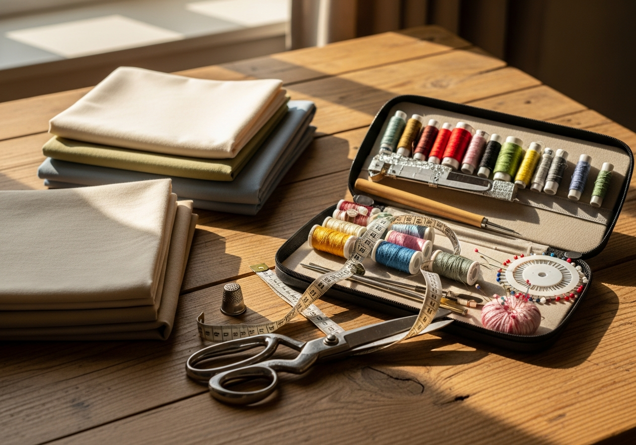 Рабочее место для работы с тканью